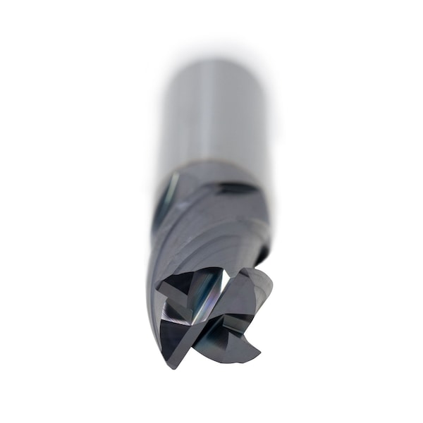 1/2 4-Flute 0.060 Radius Solid Carbide End Mill TiAlN Coated